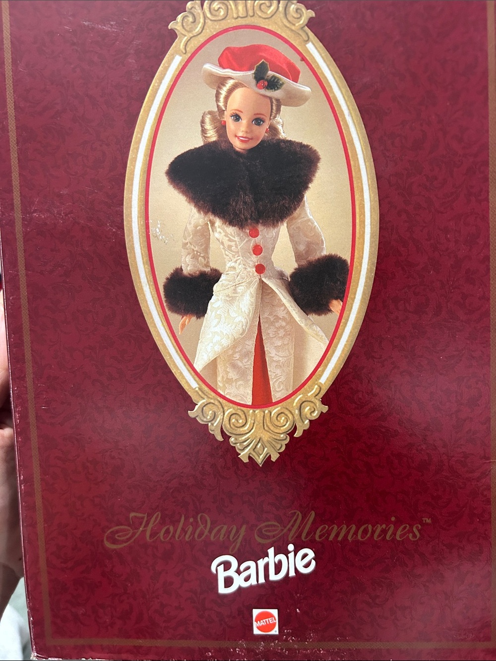 Mattel Red Patterned Gift Box Backing - Picture 4 of 4